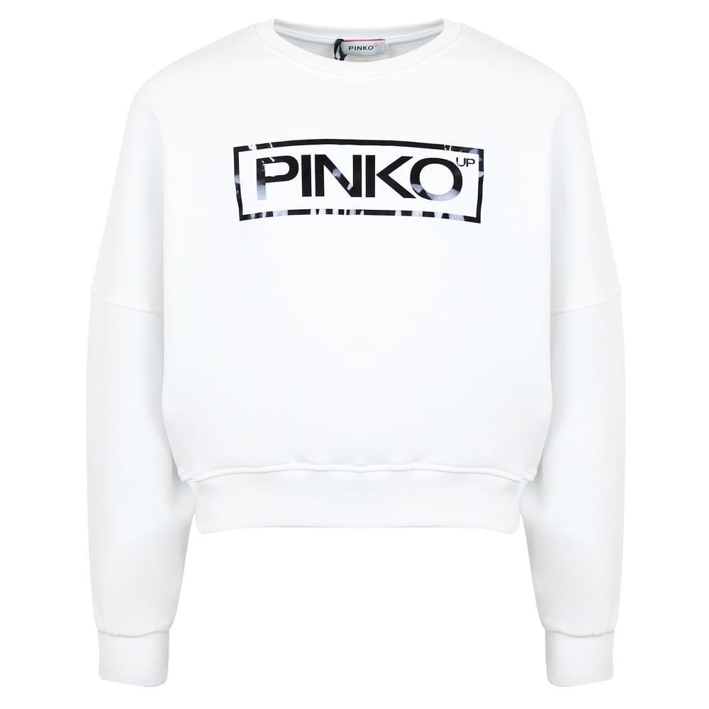 商品PINKO|White Logo Sweatshirt,价格¥142,第1张图片