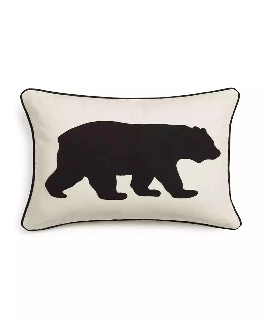 商品Eddie Bauer|Bear Applique Grey Felt Decorative Pillow, 16" x 20",价格¥263,第1张图片