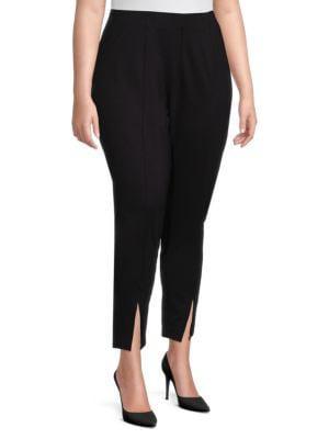 商品Calvin Klein|Plus Slit Ankle Slim Fit Pants,价格¥447,第1张图片