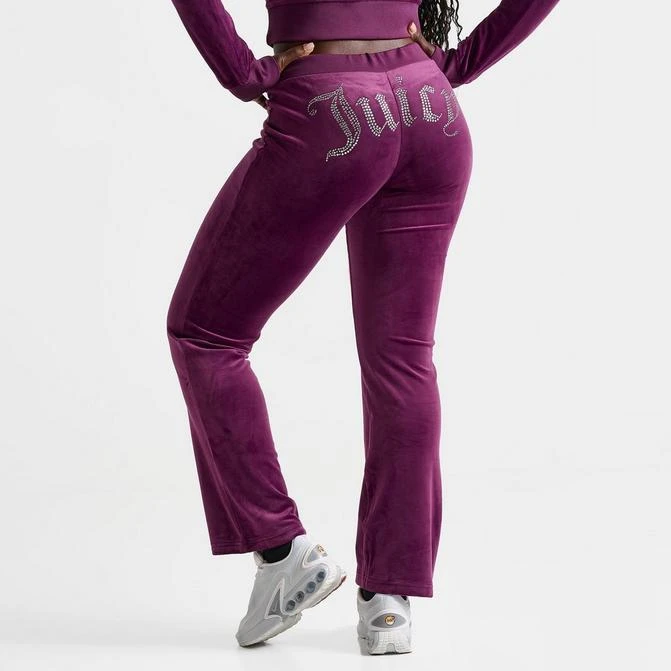 商品Juicy Couture|Women's Juicy Couture OG Big Bling Velour Track Pants,价格¥527,第1张图片