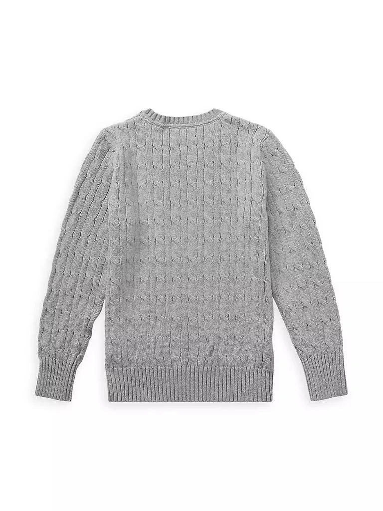 商品Ralph Lauren|Little Boy's &amp; Boy's Cable Knit Combed Cotton Sweater,价格¥244,第2张图片详细描述