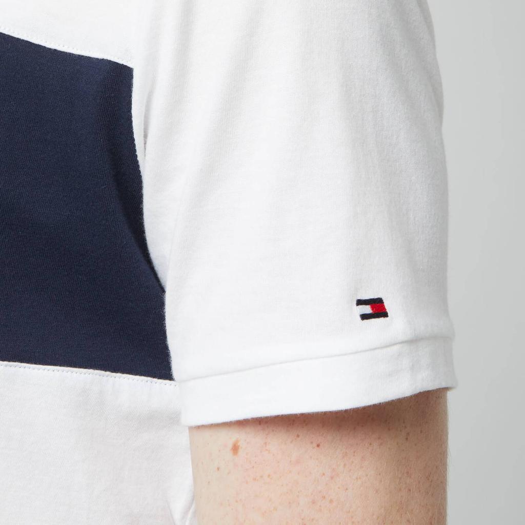 Tommy Hilfiger Men's Flag Logo Crewneck T-Shirt - White商品第4张图片规格展示