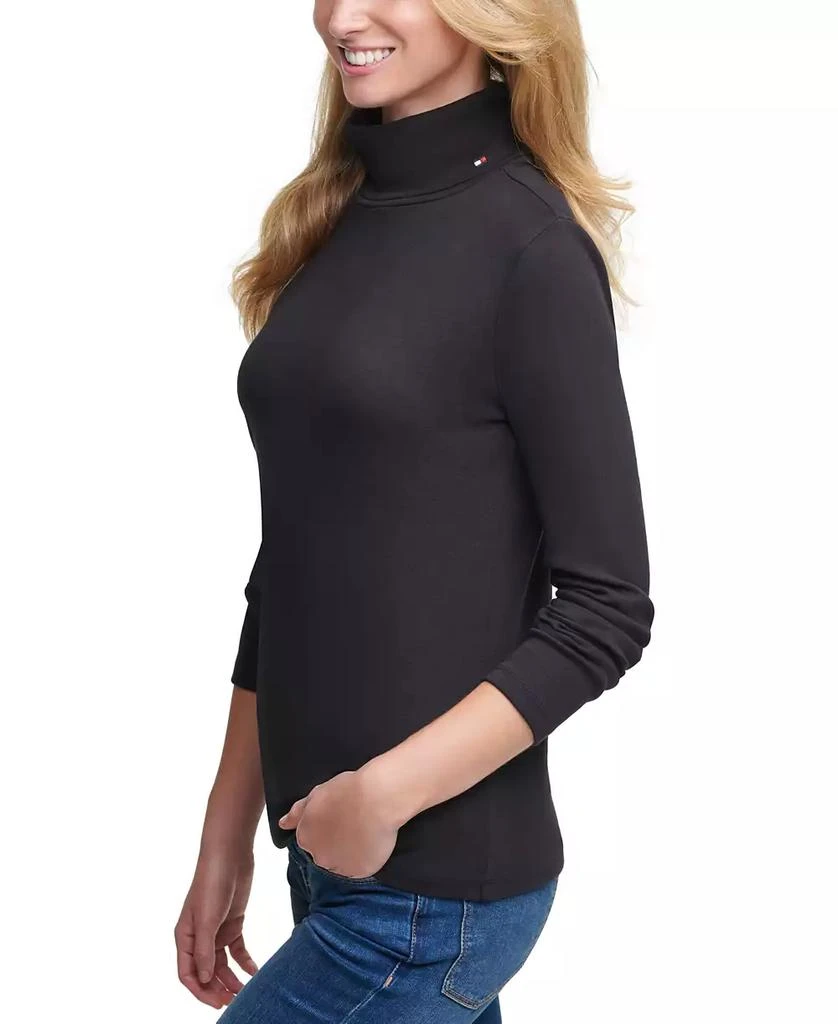 商品Tommy Hilfiger|Women's Long Sleeve Cotton Turtleneck Top,价格¥190,第3张图片详细描述