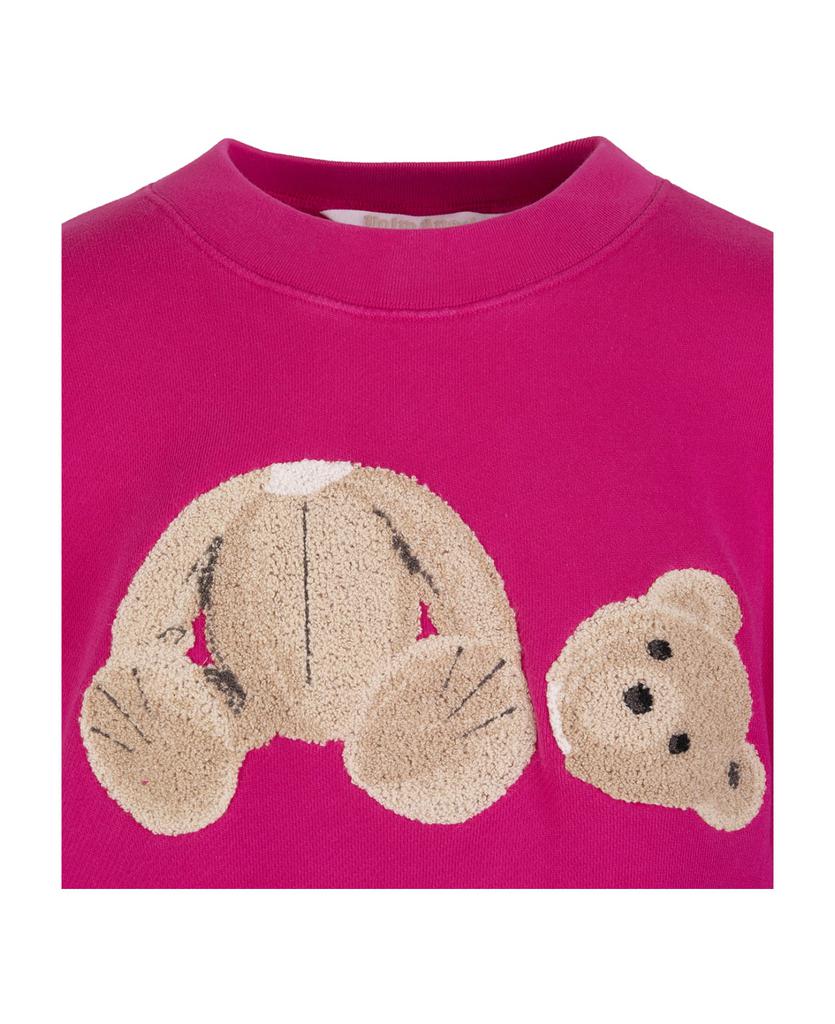 Woman Fuchsia Bear Boxy Fit Sweatshirt商品第3张图片规格展示
