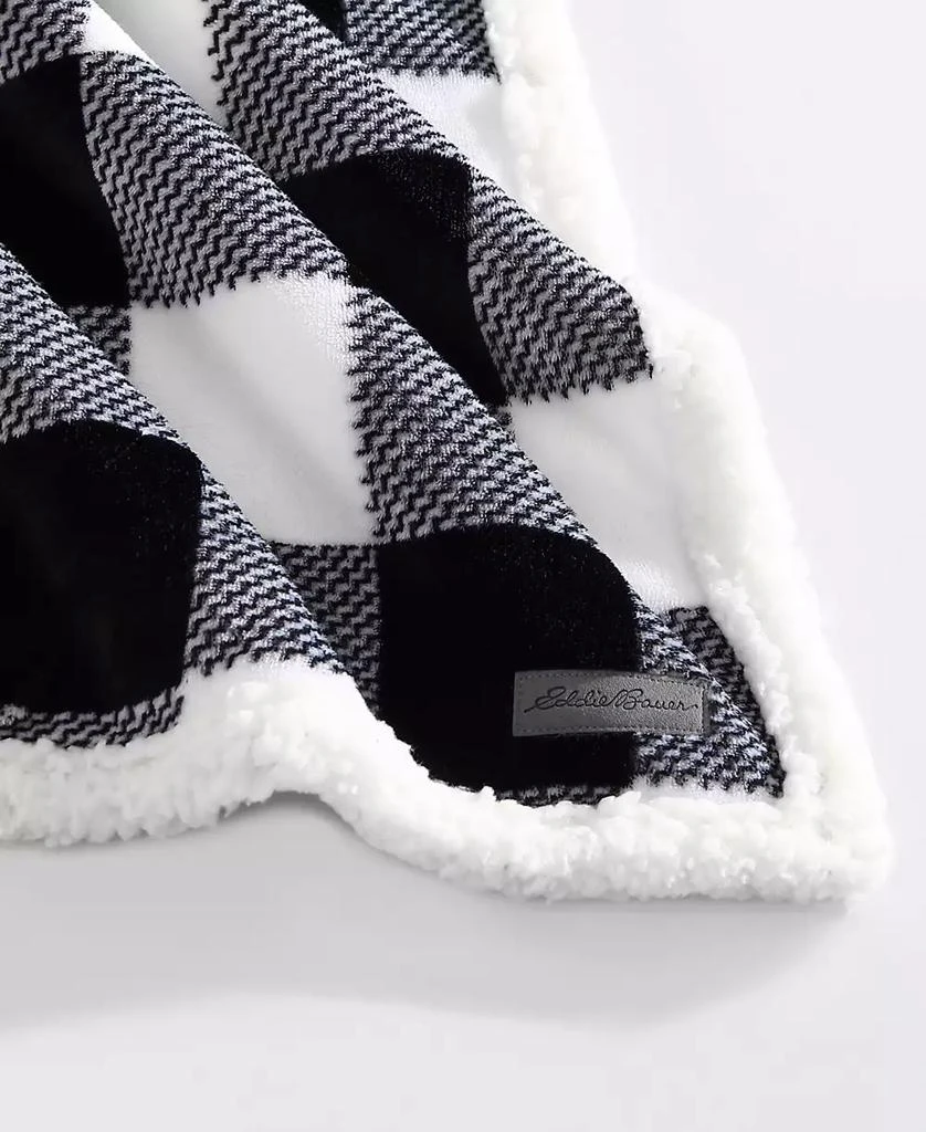商品Eddie Bauer|Cabin Plaid Ultra Soft Plush Fleece Reversible Blanket,价格¥372,第3张图片详细描述