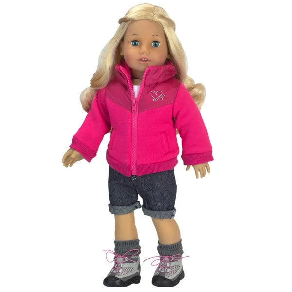 商品Teamson|Sophia’s Nylon Fleece-Lined Jacket for 18” Dolls, Hot Pink,价格¥167,第1张图片