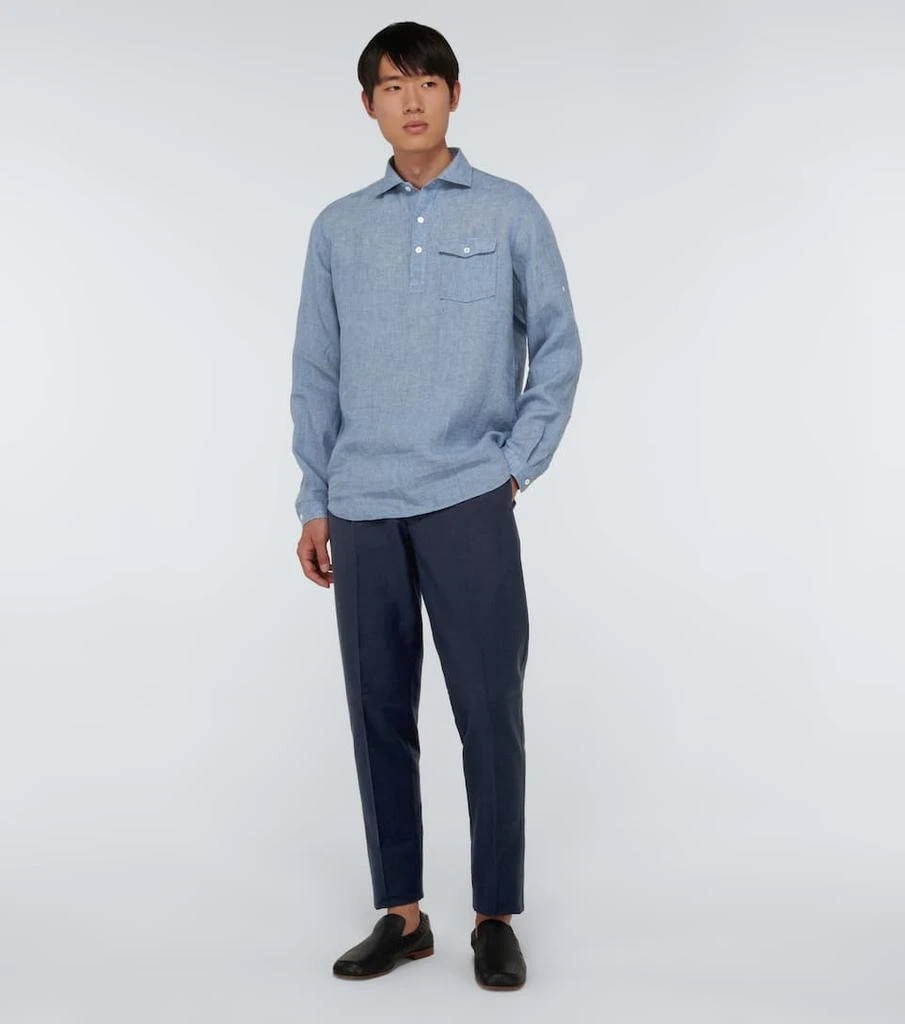 商品LARDINI|亚麻长袖衬衫,价格¥1219,第2张图片详细描述