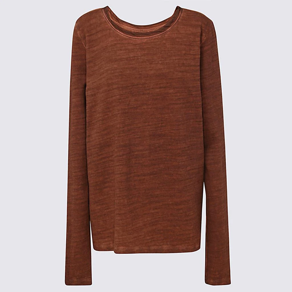 商品Uma Wang|UMA WANG BROWN COTTON T-SHIRT,价格¥1218,第1张图片