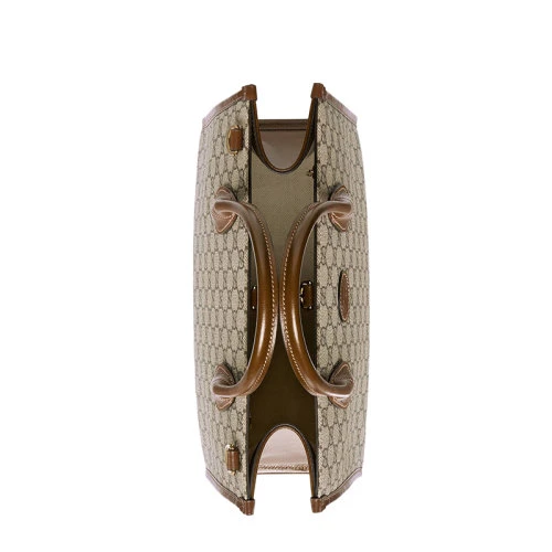 GUCCI/古驰 经典款 男女同款GG Supreme帆布棕色皮革饰边小号单肩手提包‎65998392TCG8563 商品