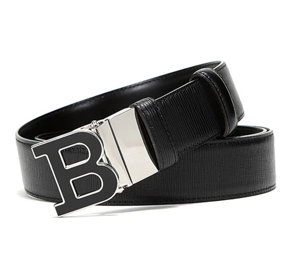 商品Bally|父亲节礼物 520送愛人巴利 男士平滑扣式雙面腰帶 黑色 B BUCKLENAMEL 35 M-6226632,价格¥1309,第1张图片