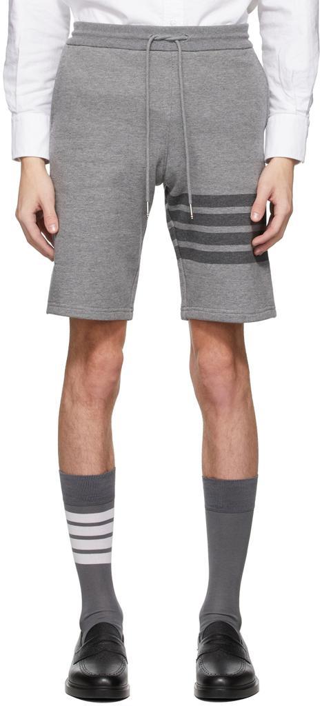 商品Thom Browne|灰色 Loopback 4-Bar Classic 短裤,价格¥5414,第1张图片