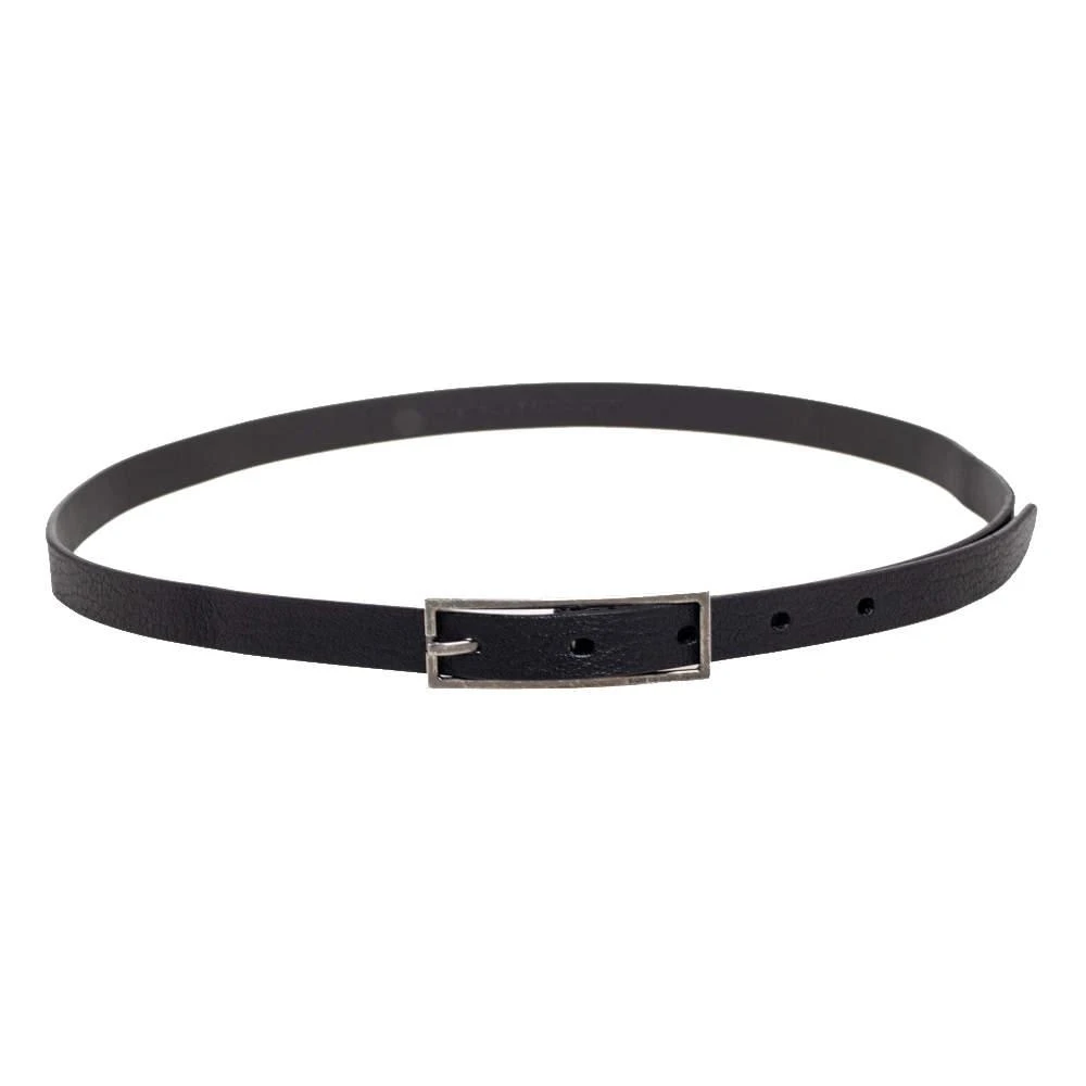 商品[二手商品] Yves Saint Laurent|Saint Laurent Black Leather Buckle Slim Belt 85CM,价格¥1516,第1张图片