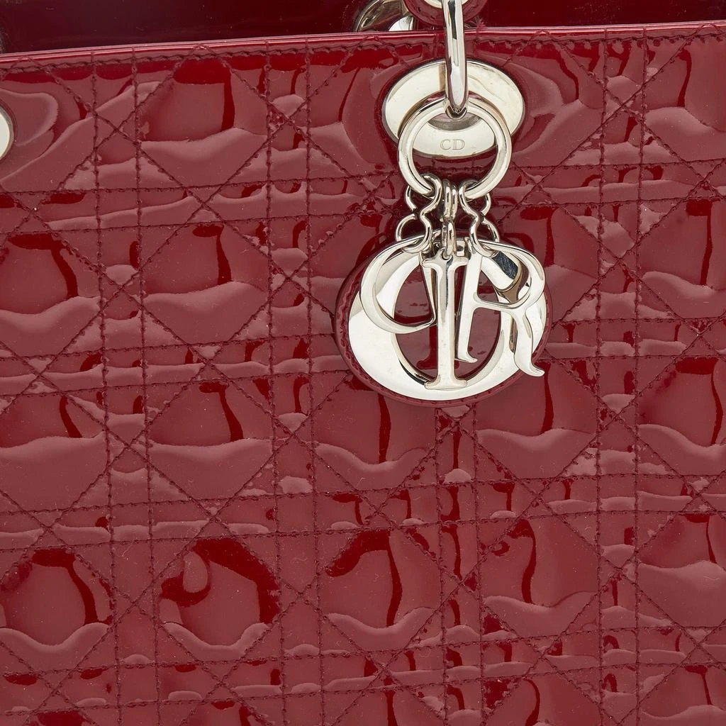 商品[二手商品] Dior|Dior Red Cannage Patent Leather Large Lady Dior Tote,价格¥9972,第5张图片详细描述