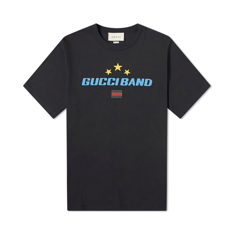 商品[国内直发] Gucci|GUCCI 古驰 Band星星印花超大logo短袖造型男士T恤 565806-XJB2W-1142,价格¥4641,第1张图片