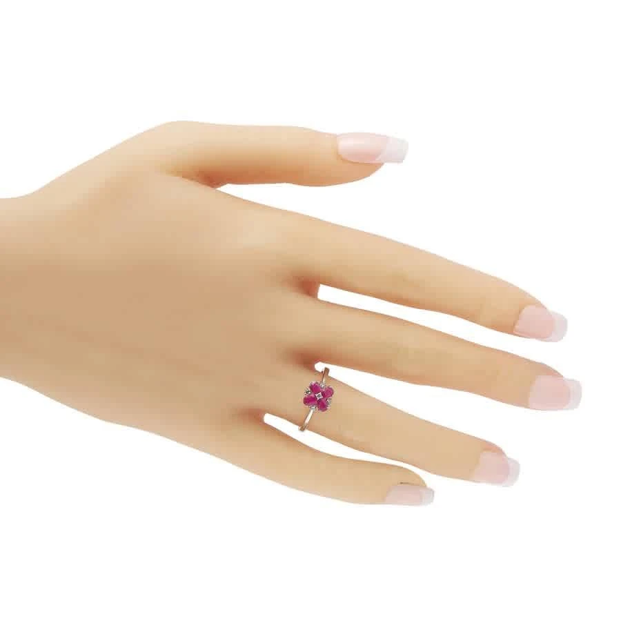 商品LB Exclusive|14K White Gold 0.08 ct Diamond and Ruby Ring,价格¥3161,第3张图片详细描述