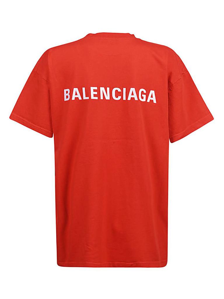 BALENCIAGA Logo organic cotton t-shirt商品第2张图片规格展示