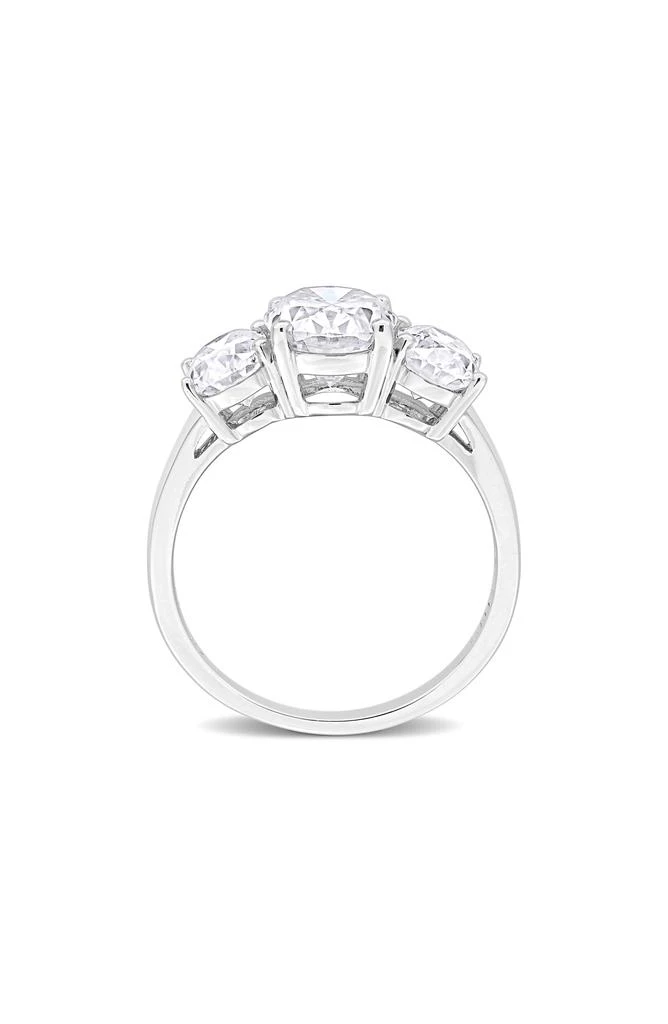 Sterling Silver Oval Cut Created Moissanite Engagement Ring 商品