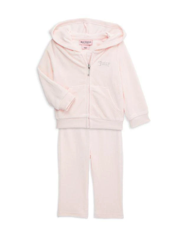 商品Juicy Couture|Baby Girl's, Little Girl's & Girl's 2-Piece Logo Hoodie & Drawstring Pants,价格¥264,第1张图片