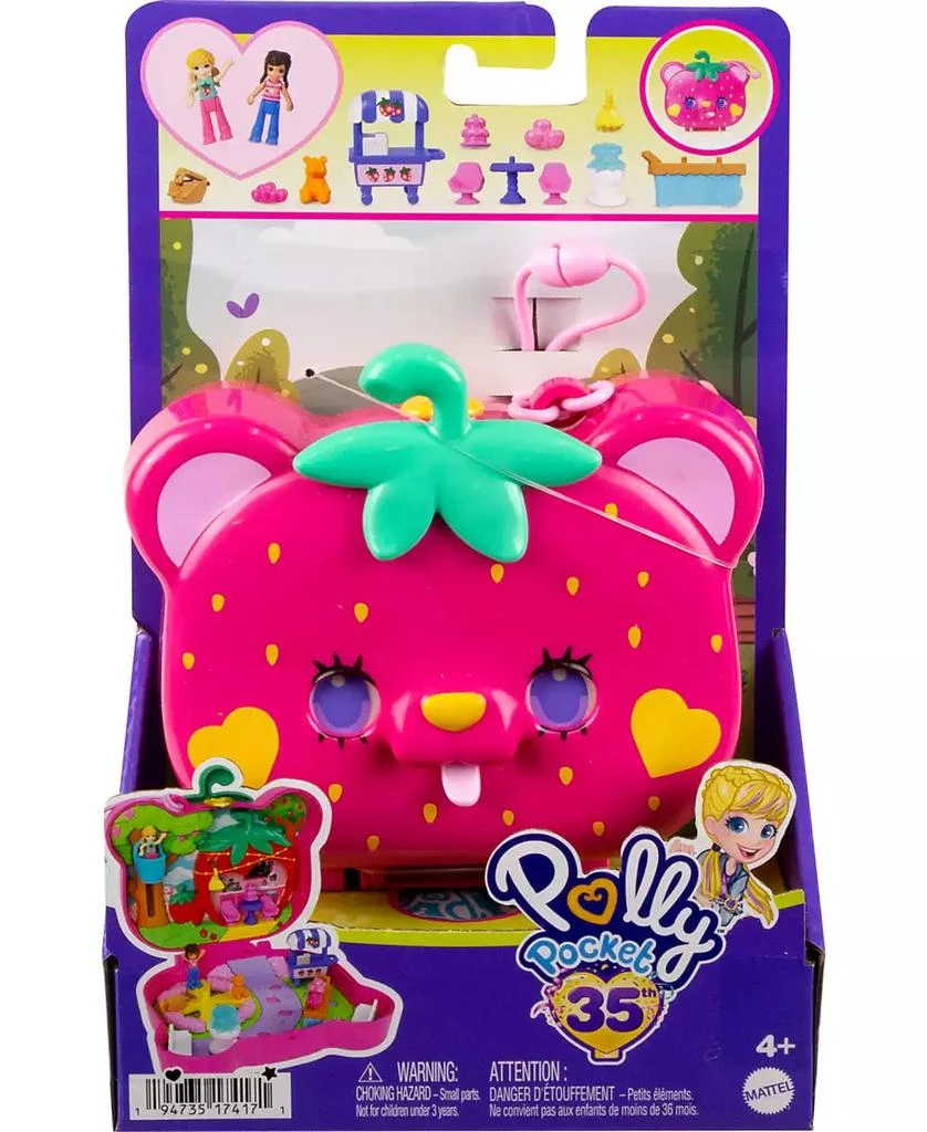 商品Polly Pocket|Dolls and Playset, Travel Toys, Straw-Beary Patch Compact,价格¥90,第2张图片详细描述