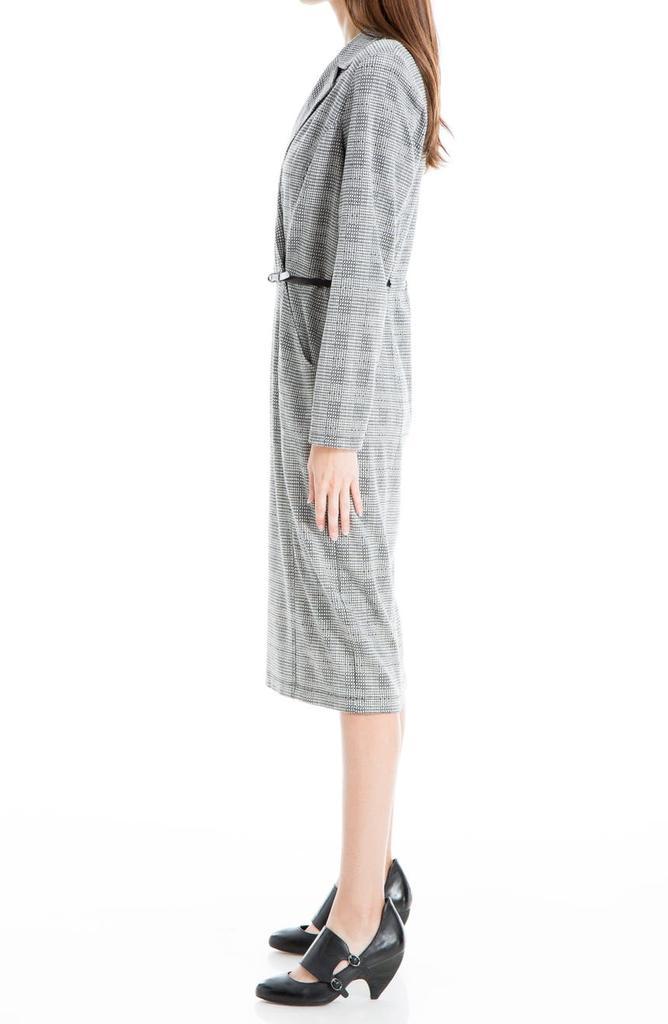 商品MAXSTUDIO|Houndstooth Notch Collar Belted Dress,价格¥297,第5张图片详细描述