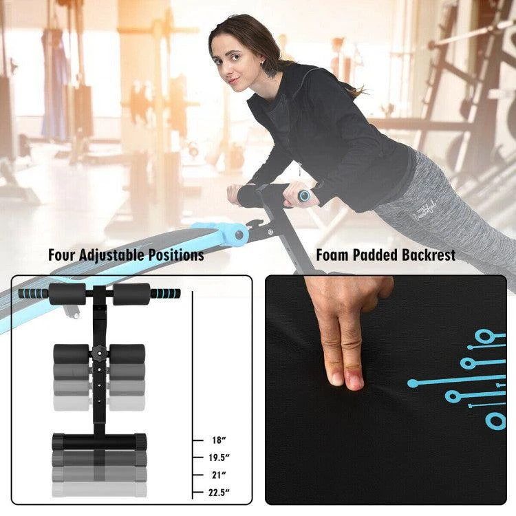 商品Hivvago|Abdominal Twister Trainer with Adjustable Height Exercise Bench-Blue,价格¥868,第5张图片详细描述