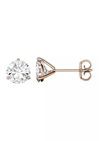 商品Charles & Colvard|Colvard 2 Ct. T.w. Lab Created Moissanite Martini Stud Earrings In 14K Rose Gold,价格¥4358,第1张图片