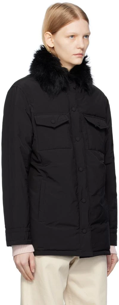 商品Yves Salomon|SSENSE Exclusive Black Down Jacket,价格¥2351,第2张图片详细描述