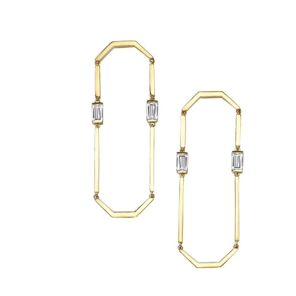 商品AME|Âme Angles 18K Yellow Gold, Lab-Grown Diamond 0.96ct. tw. Octagon Link Earrings,价格¥21971,第1张图片