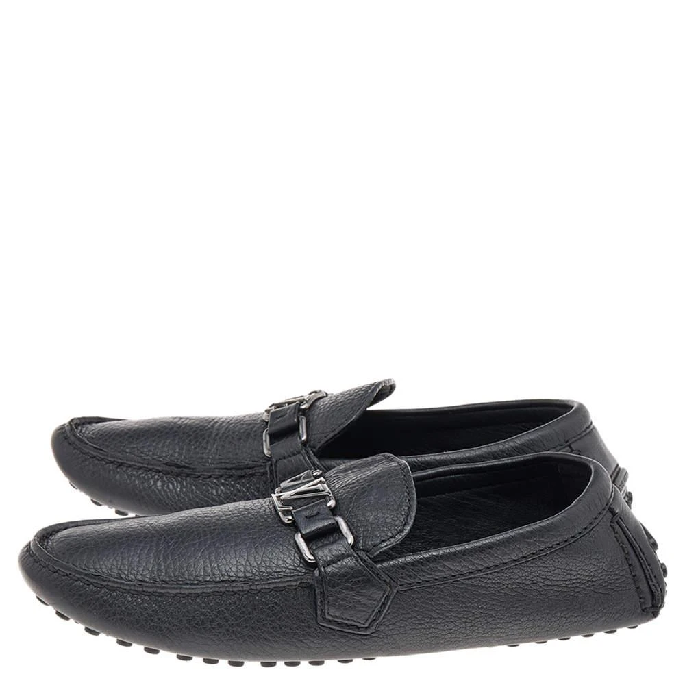 商品[二手商品] Louis Vuitton|Louis Vuitton Black Leather Hockenheim Slip On Loafers Size 40.5,价格¥3880,第4张图片详细描述