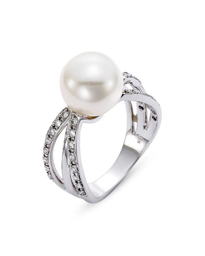 商品Mastoloni|18K White Gold Cultured Freshwater Pearl & Diamond Ring,价格¥18164,第1张图片