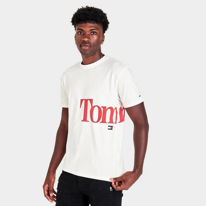 商品Tommy Hilfiger|Men's Tommy Jeans Bold Tommy Logo Short-Sleeve T-Shirt,价格¥112,第1张图片