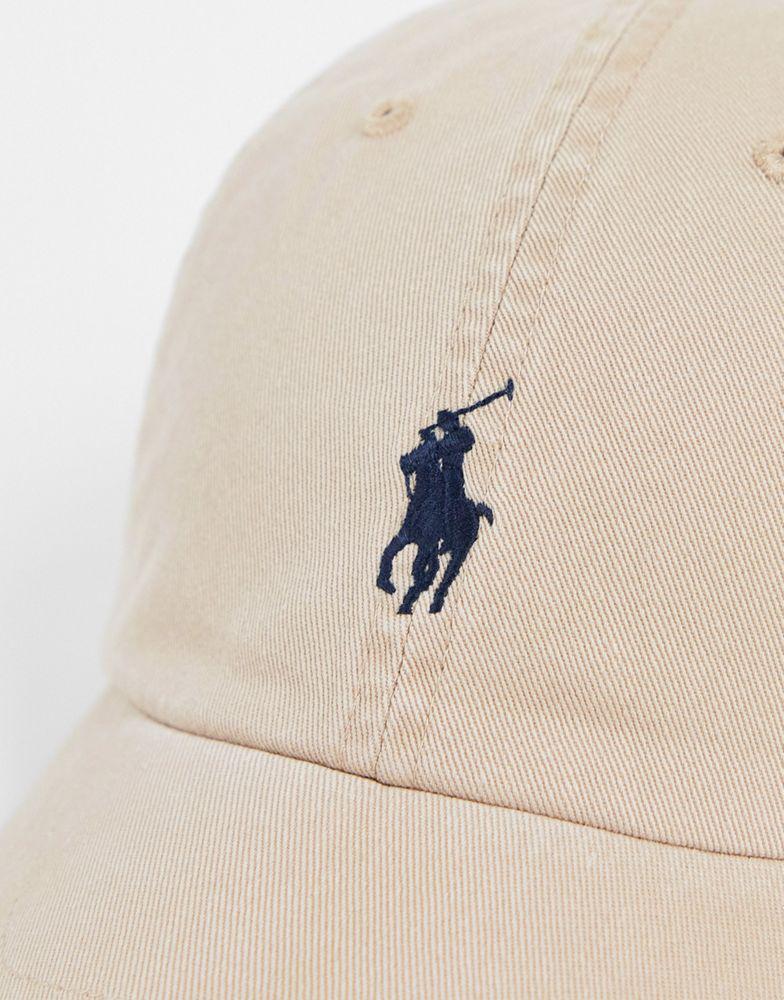 Polo Ralph Lauren logo baseball cap in beige商品第4张图片规格展示