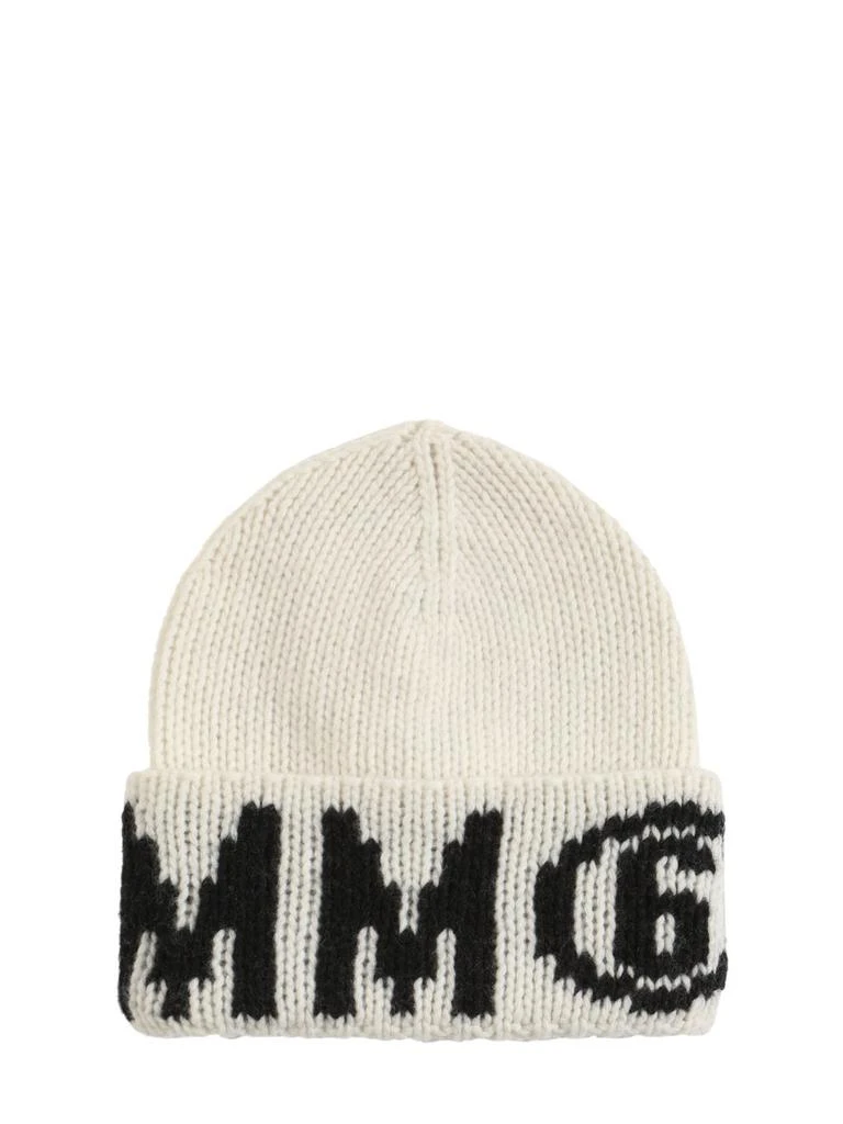 商品MM6|Logo Intarsia Wool Blend Beanie,价格¥378,第1张图片