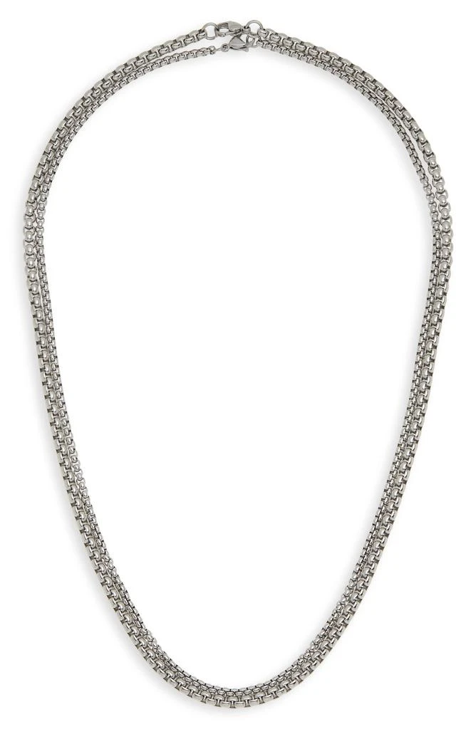 商品Nordstrom|Men's 2-Pack Box Chain Necklace,价格¥98,第1张图片