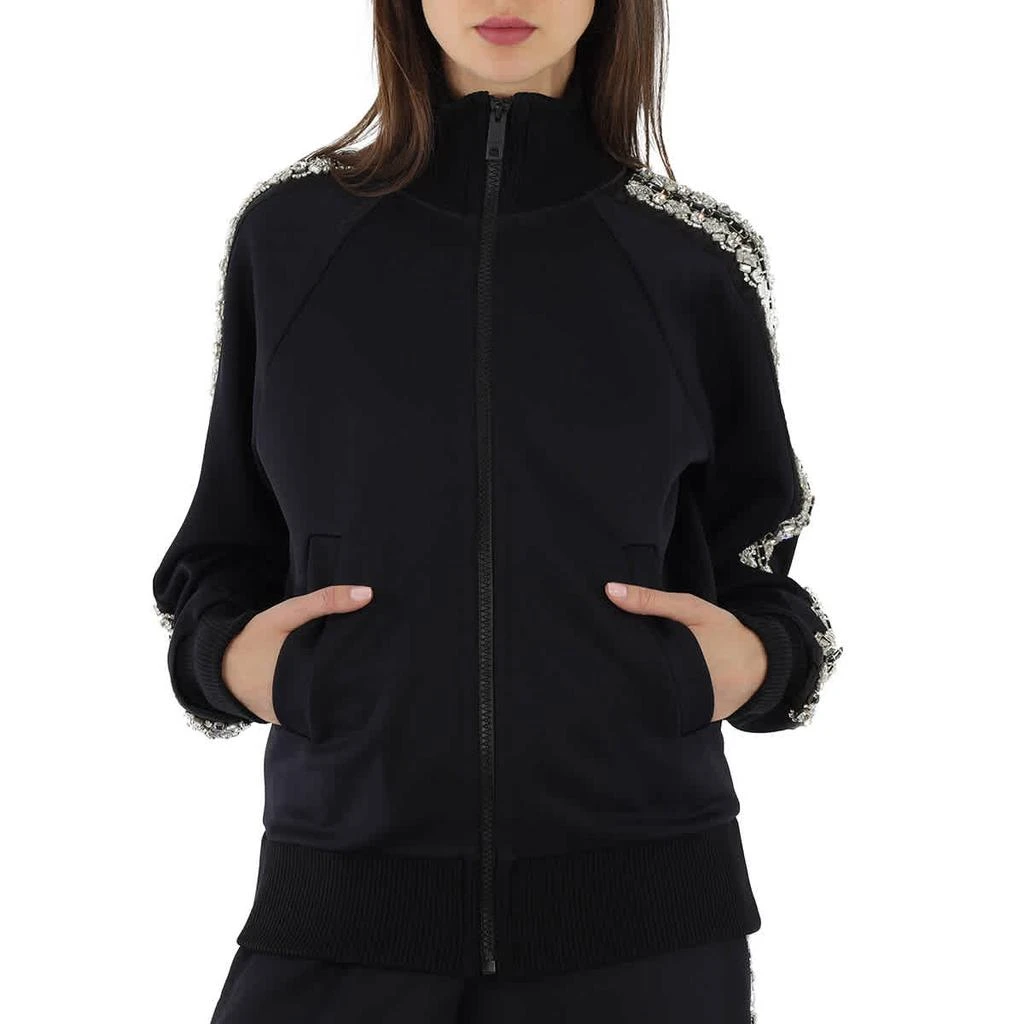 商品Burberry|Ladies Crystal Detail Jersey Tracksuit Jacket In Black,价格¥3182,第1张图片
