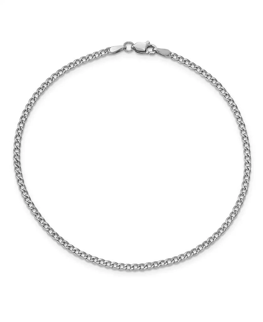 商品Macy's|Curb Link Chain Anklet in 14k White Gold,价格¥1945,第1张图片