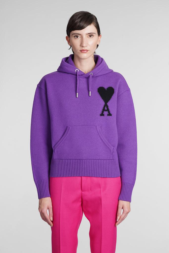 Ami Alexandre Mattiussi Knitwear In Viola Wool商品第1张图片规格展示
