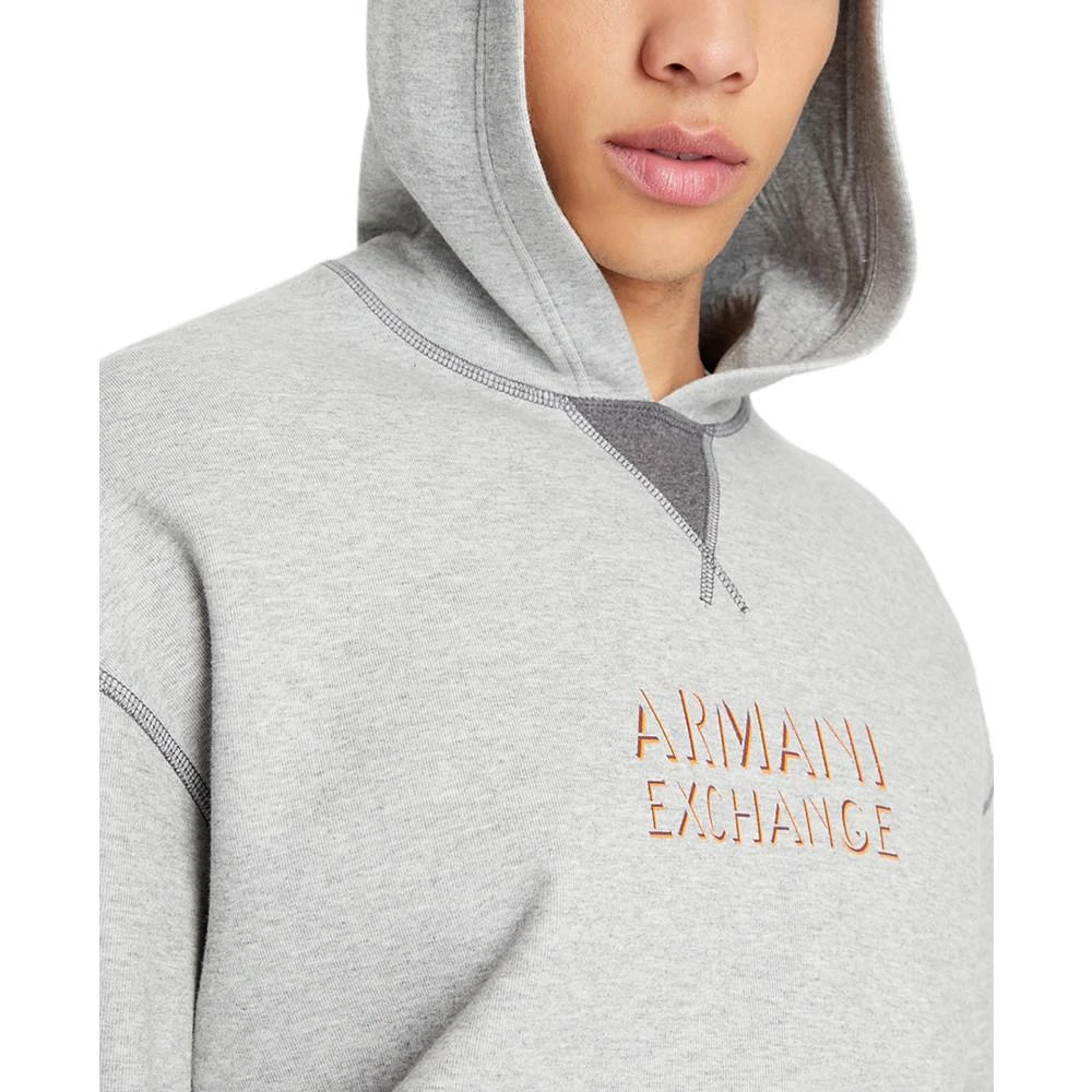 商品Armani Exchange|Men's Colorblocked Logo-Print Fleece Hoodie,价格¥678,第2张图片详细描述