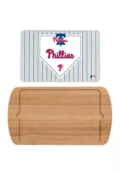 商品Toscana|Mlb Philadelphia Phillies Billboard Glass Top Serving Tray,价格¥580,第2张图片详细描述