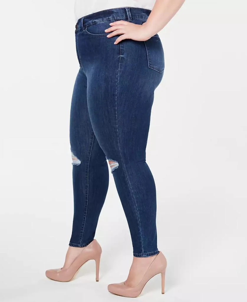 商品Celebrity Pink|Trendy Plus Size  High-Rise Distressed Skinny Ankle Jeans,价格¥151,第3张图片详细描述