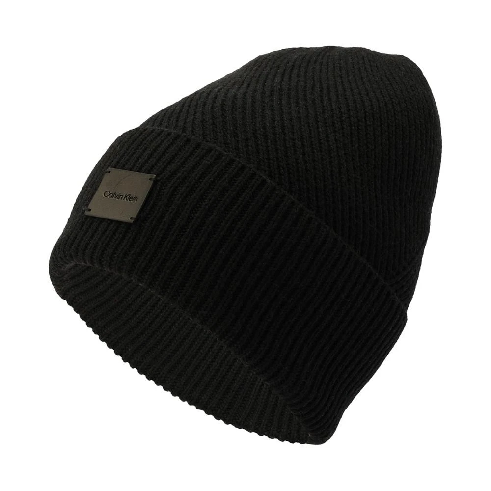 商品Calvin Klein|Men's Side Transfer Cuff Beanie,价格¥224,第1张图片