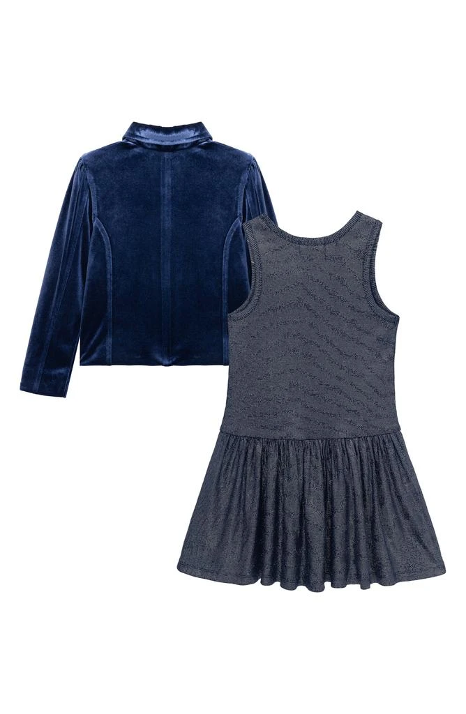 商品Peek Aren't You Curious|Kids' Velour Moto Jacket & Glitter Dress,价格¥113,第2张图片详细描述