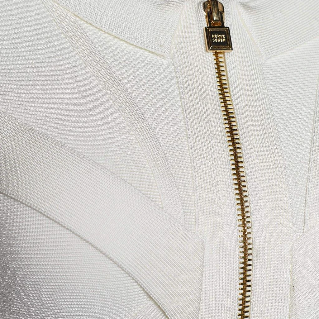 商品[二手商品] Herve Leger|Herve Leger Alabaster Knit Origami Fold Detail Viktoria Zip Up Jacket S,价格¥1257,第3张图片详细描述