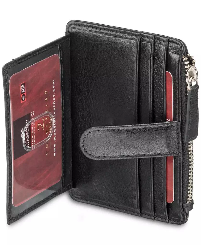 商品Mancini Leather Goods|Men's Equestrian2 Collection RFID Secure Card Case and Coin Pocket,价格¥269,第2张图片详细描述