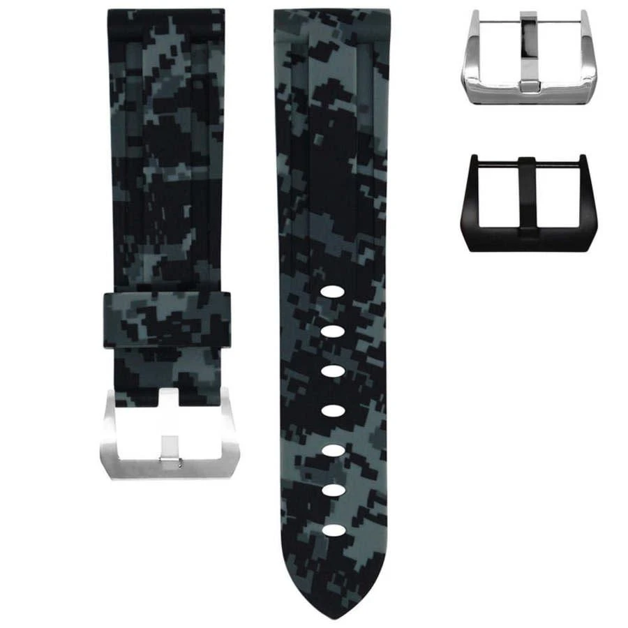 商品Horus Watch Straps|For Tudor Black Bay Straight Lug Graphite Digi Camo Rubber Watch Band 22MMSL-GPHCD-TBB,价格¥1303,第1张图片