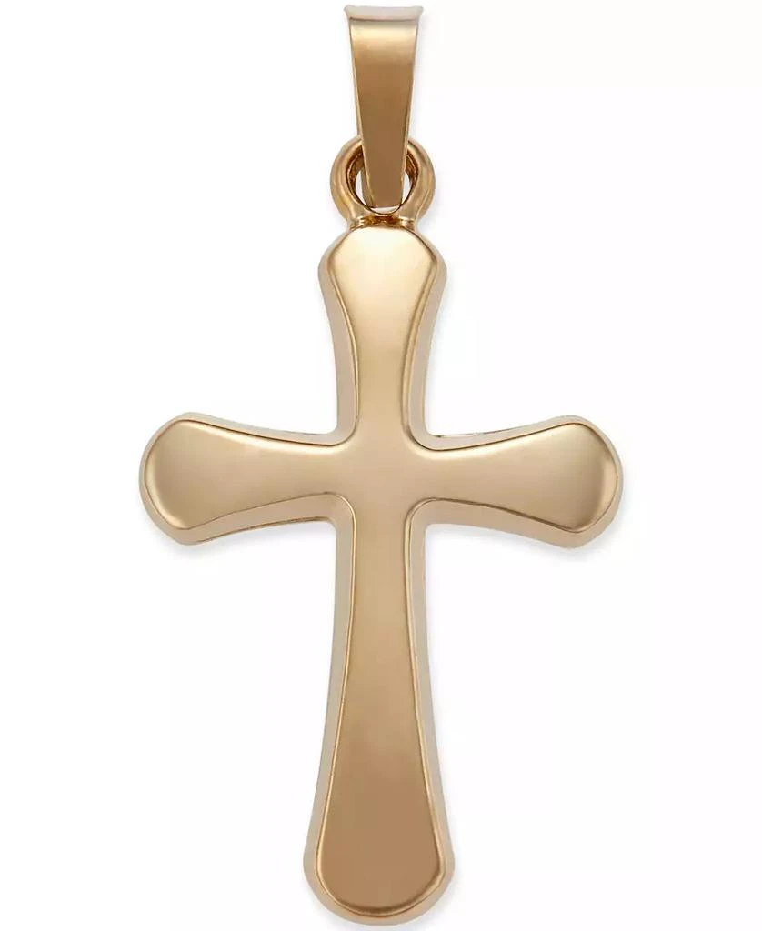 商品Macy's|Rounded Cross Pendant in 14k Yellow Gold,价格¥791,第1张图片