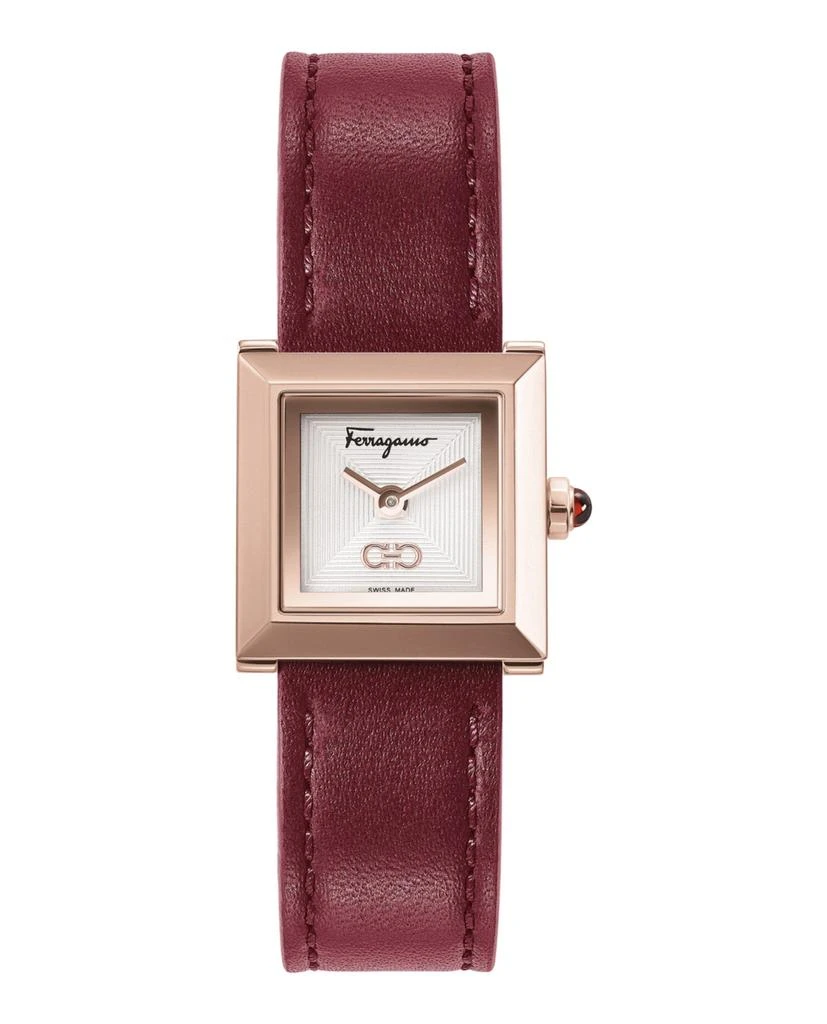 商品Salvatore Ferragamo|Ferragamo Square Leather Watch,价格¥2994,第1张图片