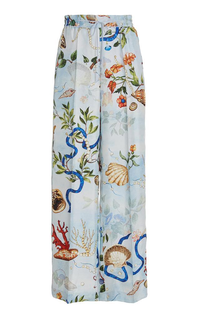 商品Oscar de la Renta|Oscar de la Renta - Women's Pietre Dure Silk Twill Pants - Multi - Moda Operandi,价格¥12687,第1张图片