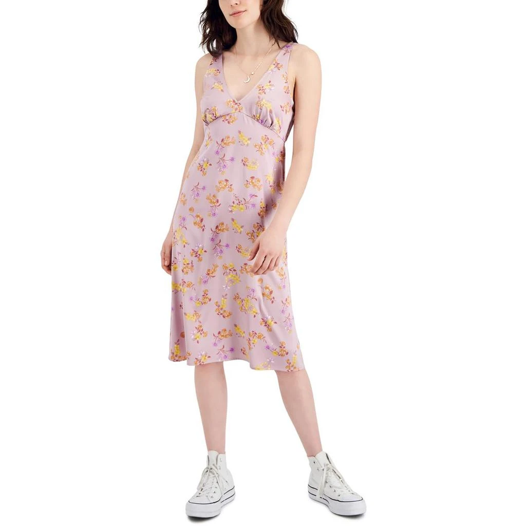 商品Hippie Rose|Hippie Rose Womens Juniors Floral Print Casual Midi Dress,价格¥24,第2张图片详细描述