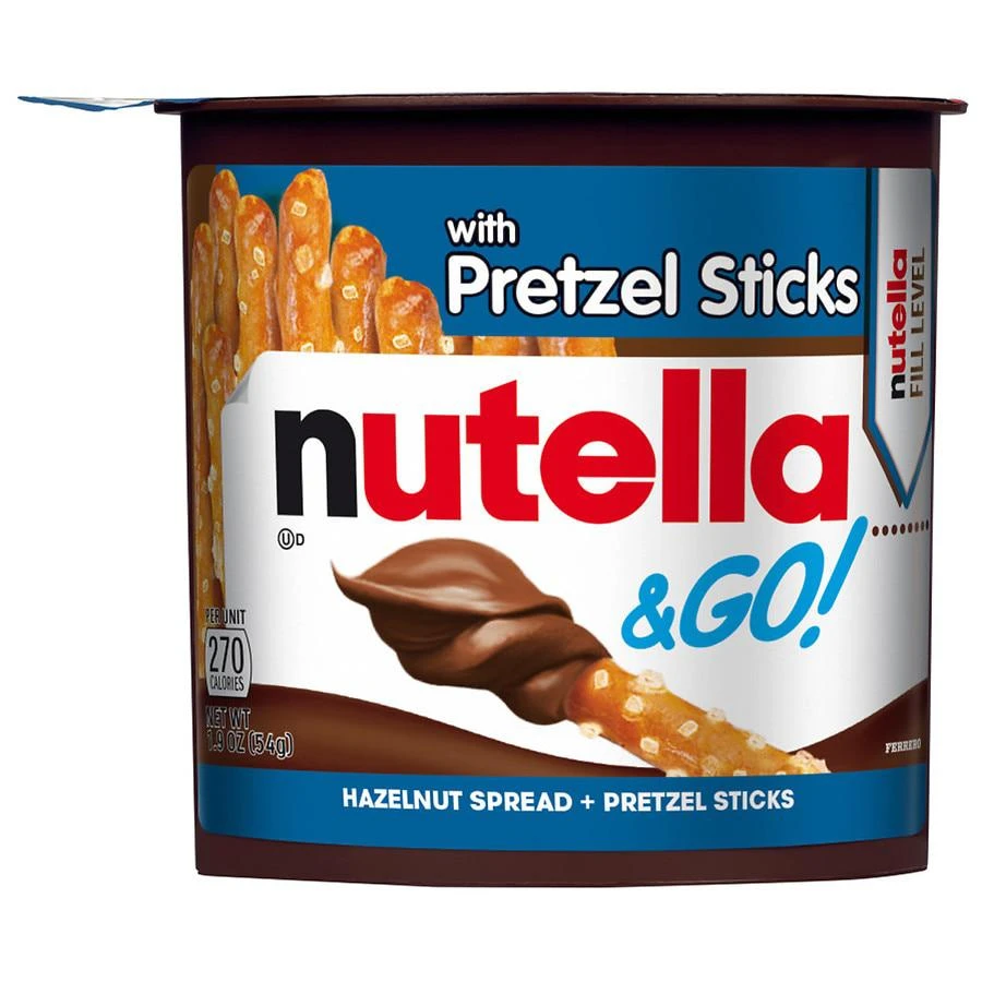 商品Nutella|Hazelnut and Cocoa Spread with Pretzel Sticks, Snack Pack Hazelnut Spread & Pretzel Sticks,价格¥19,第1张图片